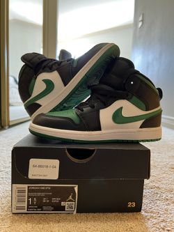 Air Jordan 1 Mid PS 'Black Pine Green' size 1.5 Youth