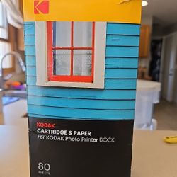 Kodak Cartridge And Paper For Kodak Printer Dock PHC-80 SEALED NEW