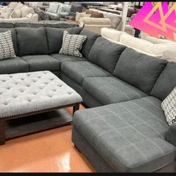 RAF LAF Slate  Ambee Sectional Couch 👍 In Stock ✅