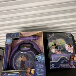 Disney Wish Bluetooth MP3 Karaoke & Musical Keepsake Box Bundle 