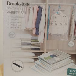 8 piece Variety set, vacuumed, save on storage, organizer clothes
