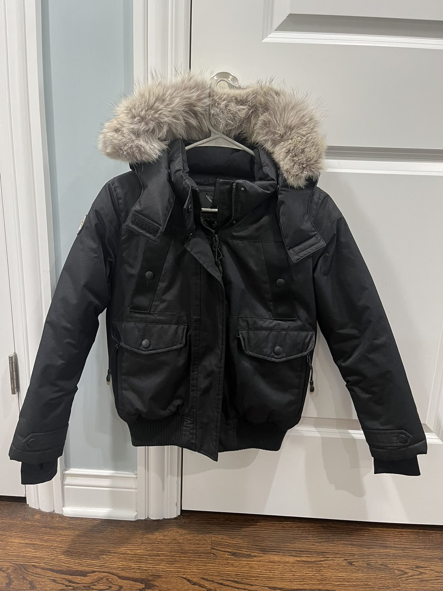 Triple F.A.T. Goose Norden Girl's Bomber Jacket in Black size 12  