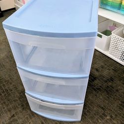 Sterilite 3-drawer Cart, Blue