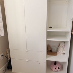 IKEA  Storage Cabinet + Shelving Unit (White)