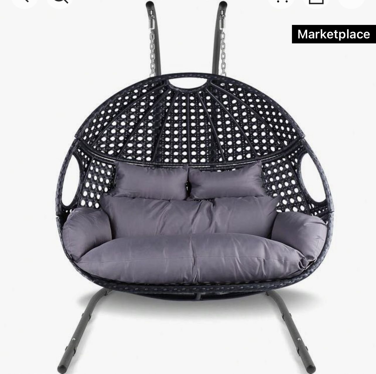 Brandnew Double Swing Egg Chair With Stand