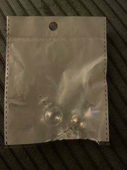 Clear glass earrings