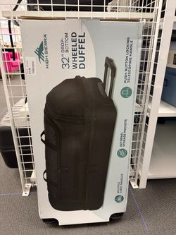 High Sierra 32” Wheeled Drop-Bottom Duffel Bag – Black