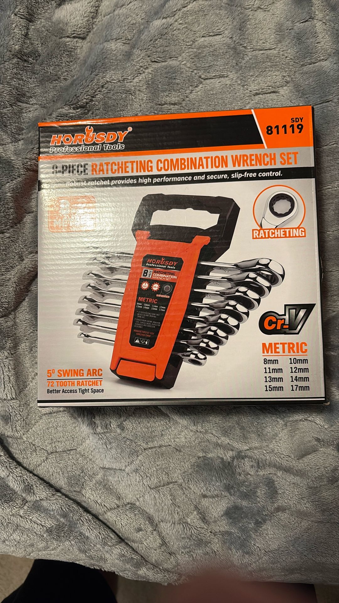 Horusdy Ratcheting Wrench Set 8 Pcs Metric