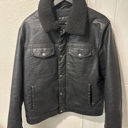 Murano Sherpa leather jacket