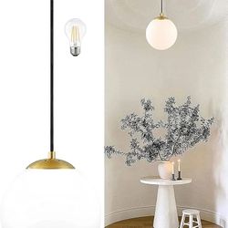KoKo&Yukina 8 Inch Gold Modern Globe Pendant Light – Brand New
