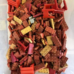 Vintage American Bricks Wooden Building Blocks