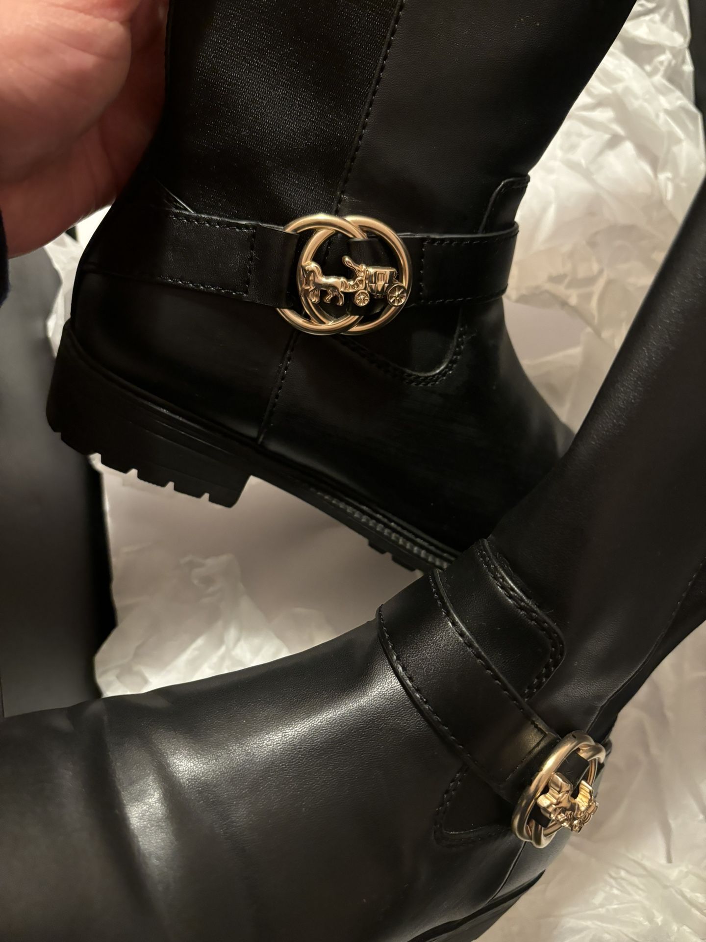 Coach Farrah Leather Boots 