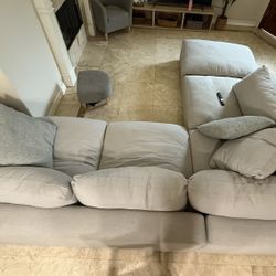 Living Spaces Deep Seated Sectional Sofa