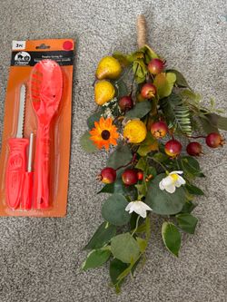 Halloween/Fall Decor and Pumpkin Carving Supplies, All for $15
