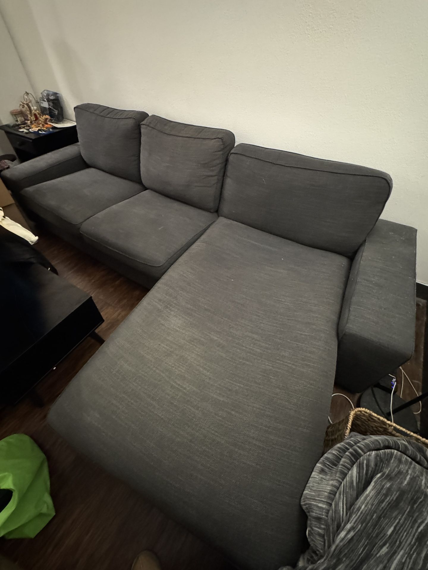 Modern Grey Sofa & Chaise (IKEA KIVIK)