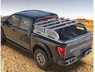 Truck Bed Cargo Rack Suitable for full-size pickup trucks, including the Ford F-150, Toyota Tundra, Dodge Ram, and Chevrolet Silverado.