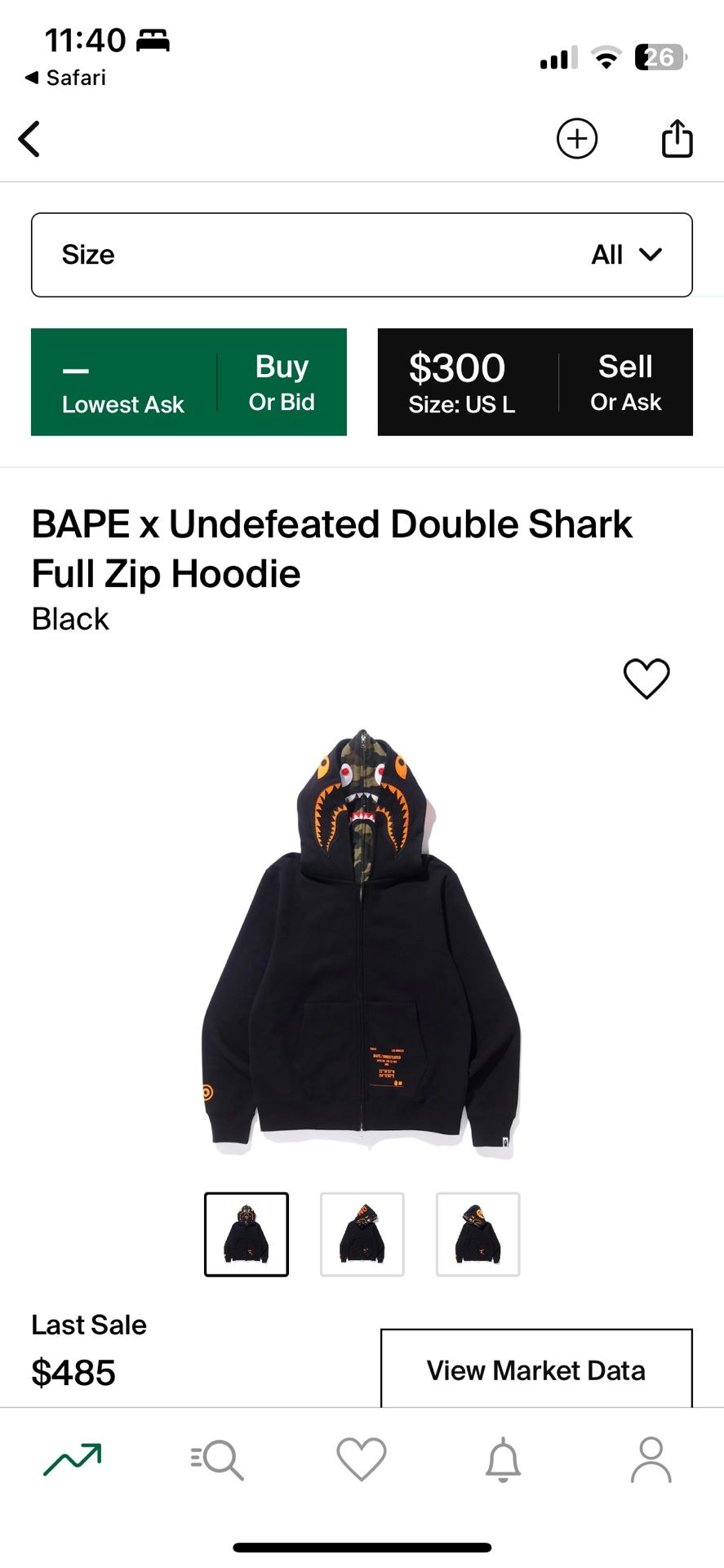 bape hoodie double hood sell or trade