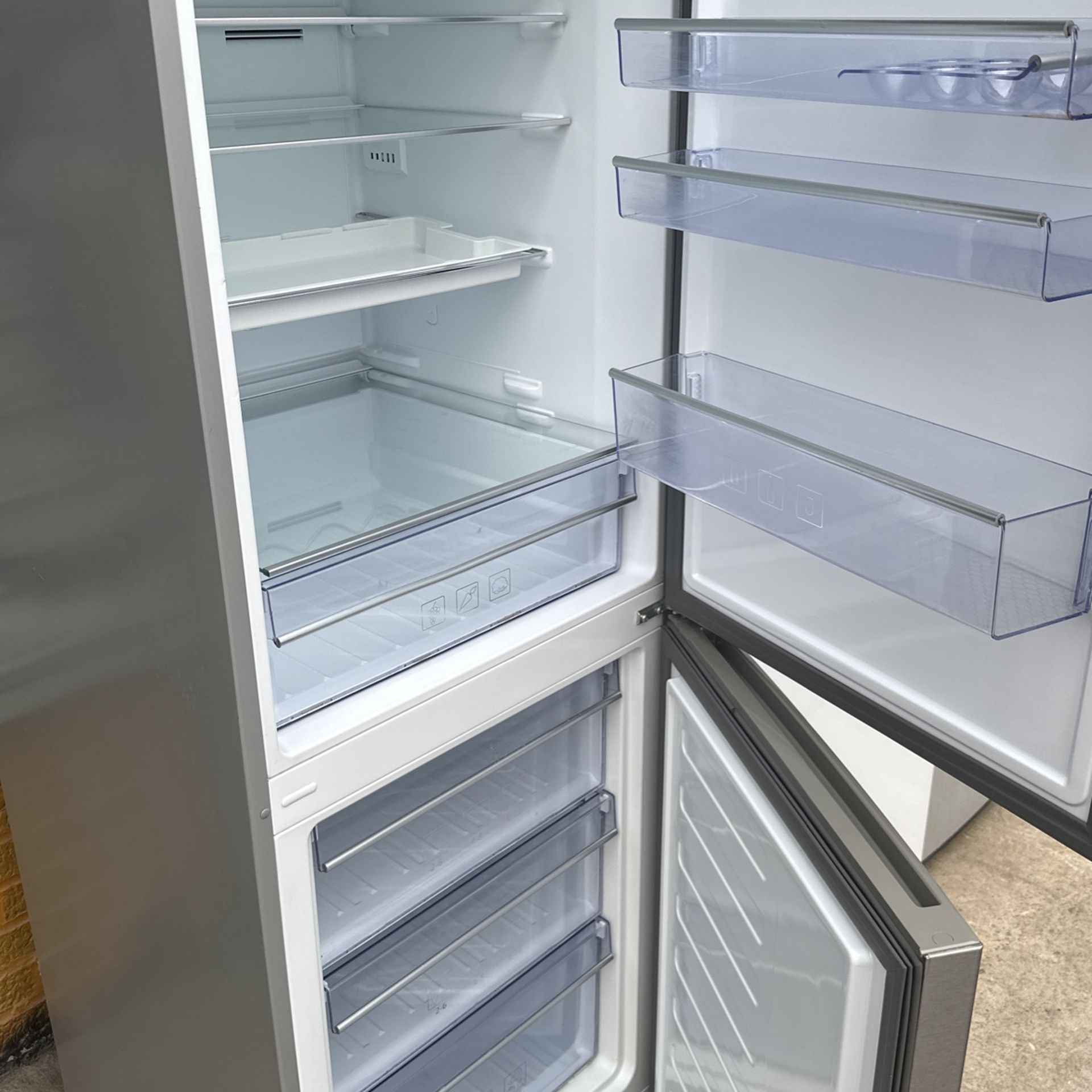 Beko fridge 24” 69H Stainless Steel Bottom Freezer