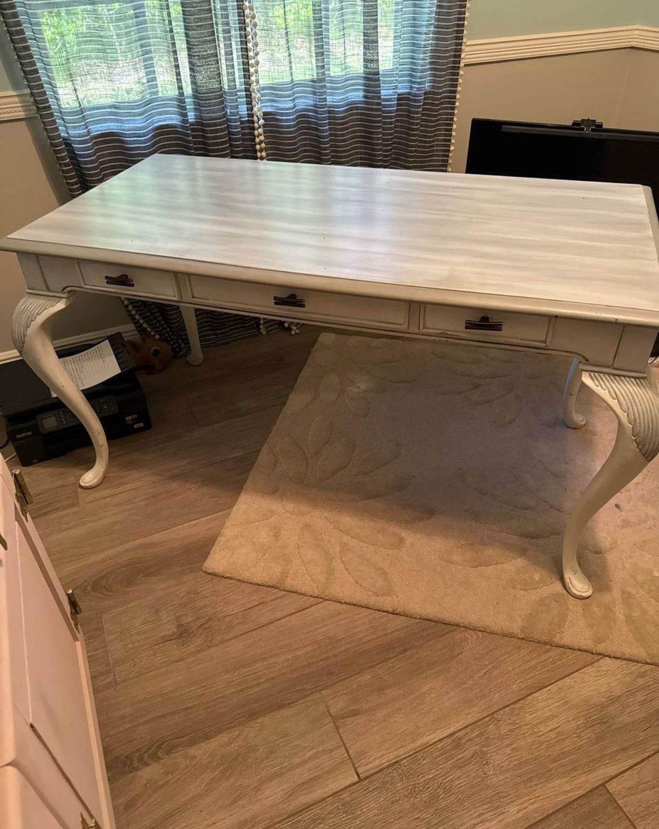 Bernhardt Grey Table/Desk 