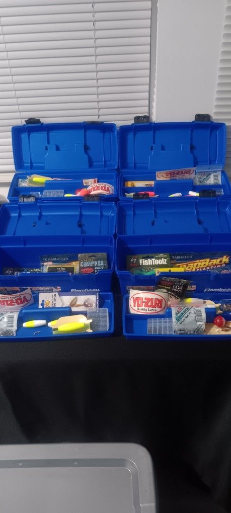 Fishing Tackle Boxes Loaded New