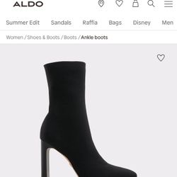 Aldo Sock Boots Black 