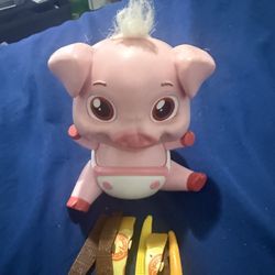 Munchkinz PIG PICKLES Interactive Pet Toy Eats Talks Laughs Burp 30+ Sounds 