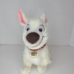 Authentic Disney Parks Bolt Dog 11" Plush Toy Doll Walt Disney Dog Tag Name