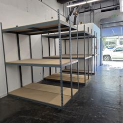 84 in W x 24 in D Steel Shelves Stock Supply Storage Racks Delivery Available