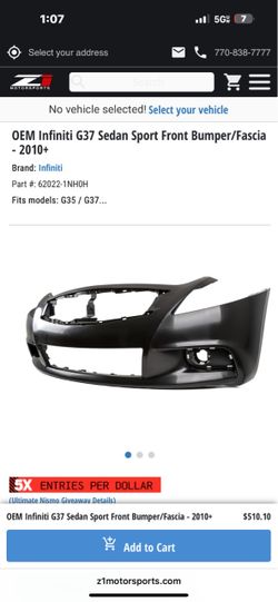 G37 sport bumper