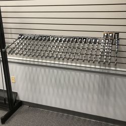Slat Wall Chrome Waterfall Hangers With Balls 