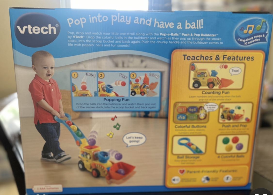 V-Tech Push & Pop Bulldozer 