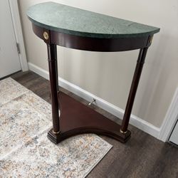 Table, Half moon Marble Top, Excellent Condition.