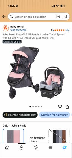 Baby trend stroller with car seat