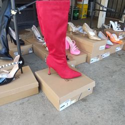 Red Suede Boots