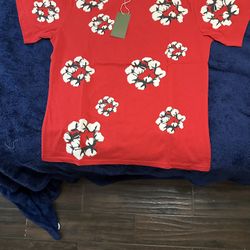 Red Denim Tear Shirt