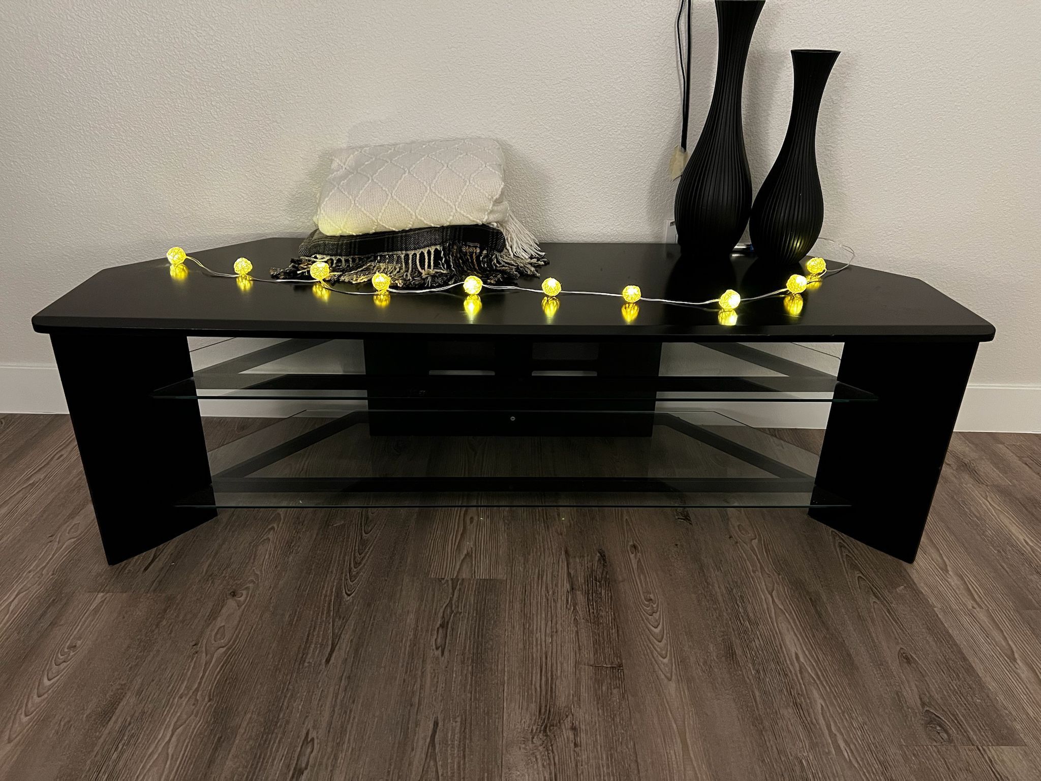 Black Tv Stand With Glass