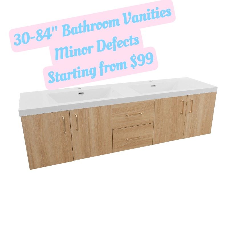 Big Bathroom Vanities 30-84'':Small Damage, Huge Savings! 11γ5