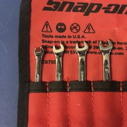 Snap-on Tools 7 pc 6-Point Metric Flank Drive® Midget Combination Wrench Set (4-9 mm) New