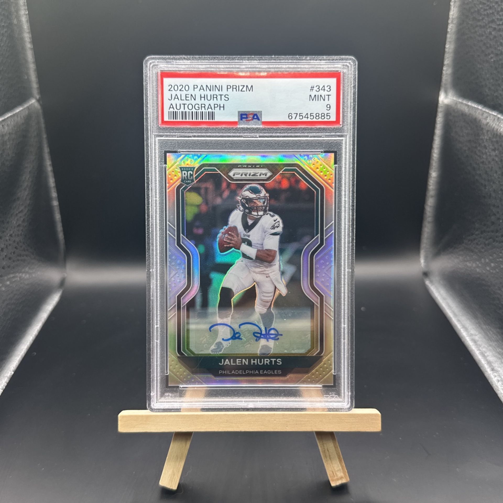 2020 Panini Silver Prizm #343 Jalen Hurts RC Rookie AUTO Philadelphia Eagles