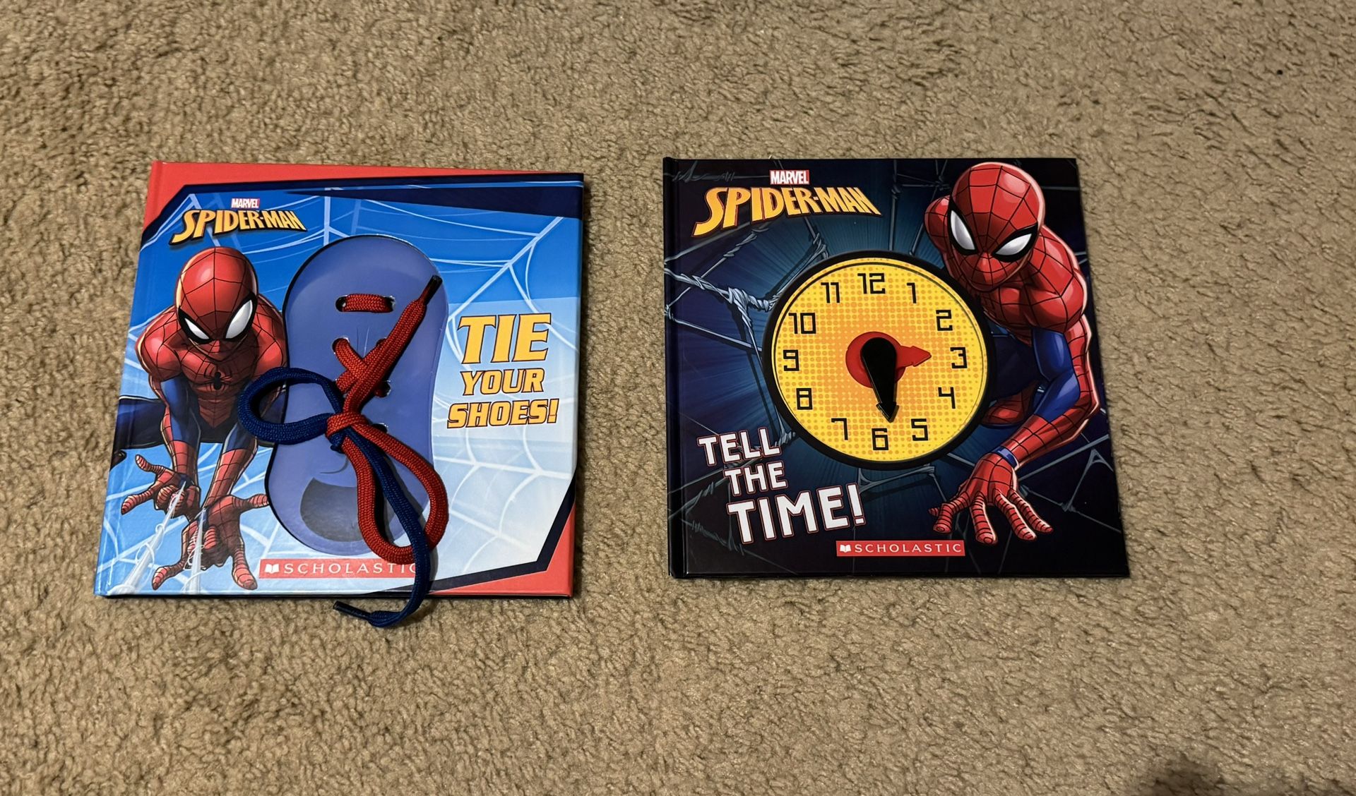 Spiderman Books/Tie Your Shoes & Tell the Time