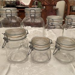 Fidenza Vintage Italian Glass Jar Set