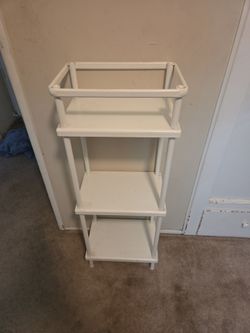 White metal 4-Tier Storage Shelf