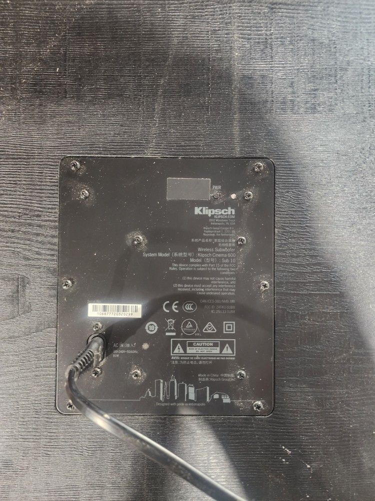 Klipsch Bluetooth Only Subwoorer