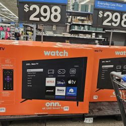 Onn  65" Smart TV.  New In  d Box. 
