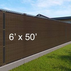 6x50 Privacy Fence Screen - BROWN