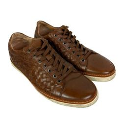 ALLEN EDMOND PORTER DERBY WEAVE WOVEN SHOES  SBEAKER  BROWN LEATHER  SIZE  9.5D