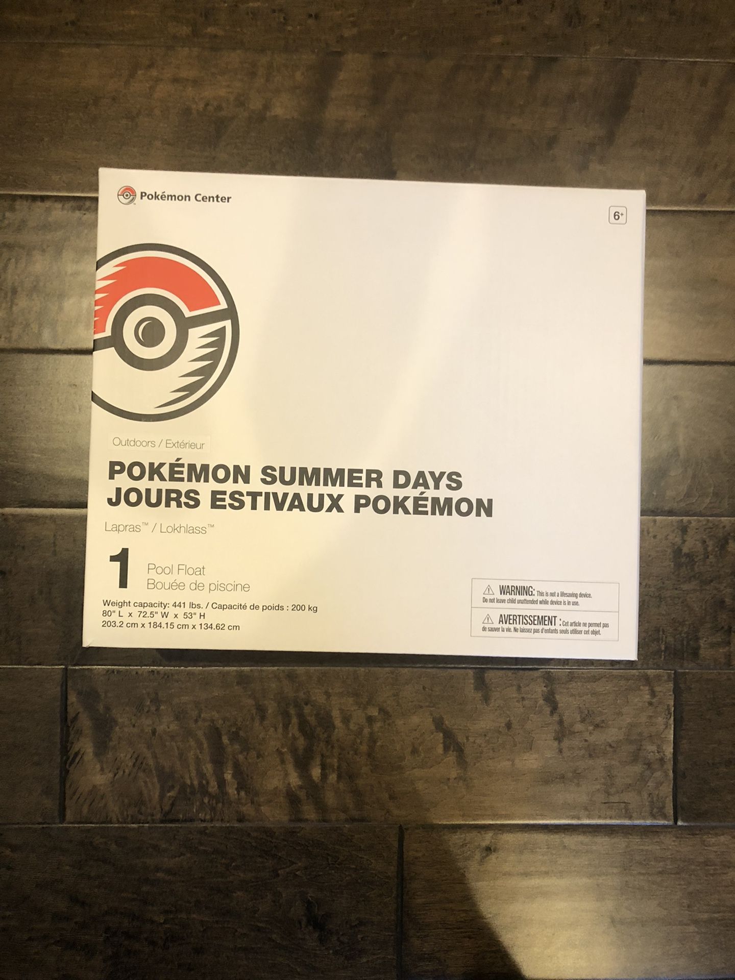 Lapras Pokémon Sunset Pool Float IN HAND