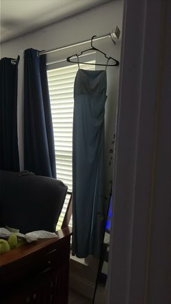 sparkly sky blue fitted dress