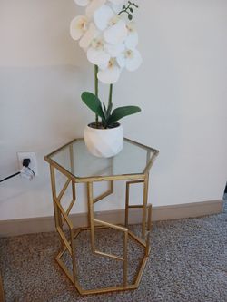 Gold end table