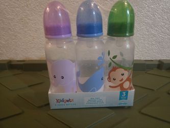 Kidgets 9 oz Baby Bottles 3-Pack